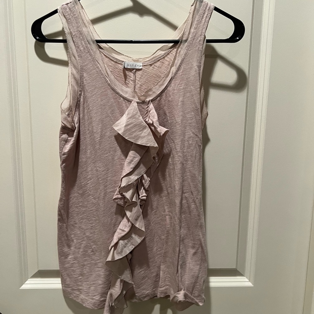 Hinge sleeveless shirt with ruffle, from Nordstroms, size M